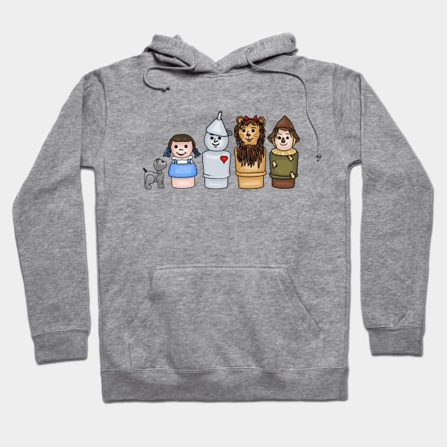 Dorothy and Friends Hoodie by Slightly Unhinged